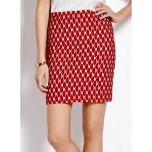Ann Taylor Red Feather pencil Skirt Size 4